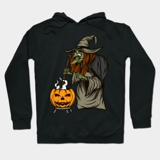 Halloween witch and pumpkin Hoodie